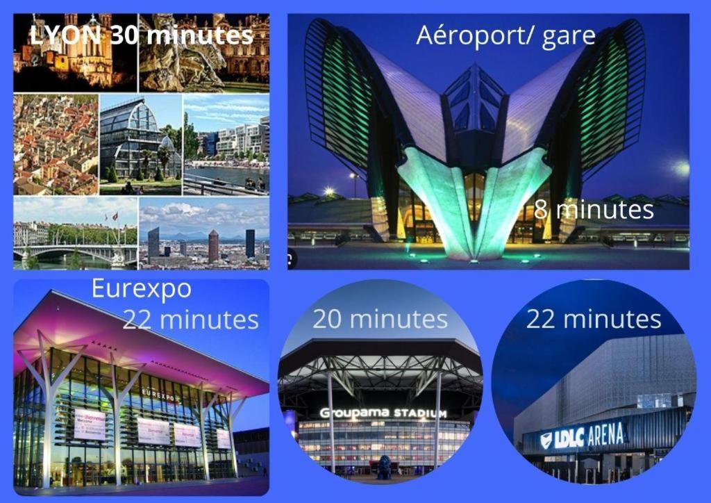 Ma maison fleurie proche aéroport, Eurexpo Janneyrias Exterior foto